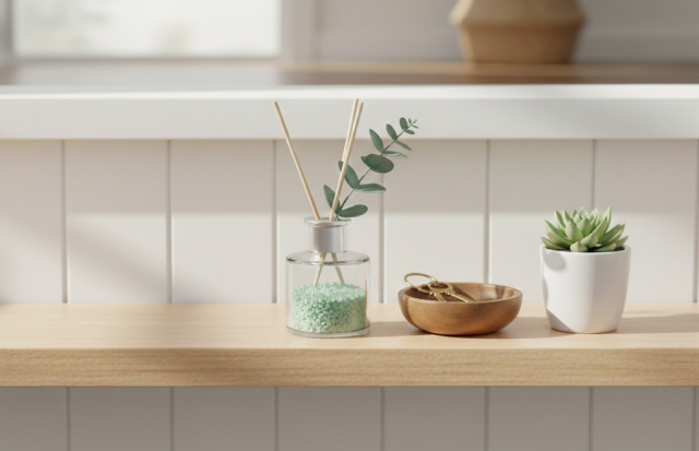 玄関に設置されたバスソルト芳香剤