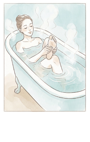 片方の足をもう片方の太ももの上に乗せ